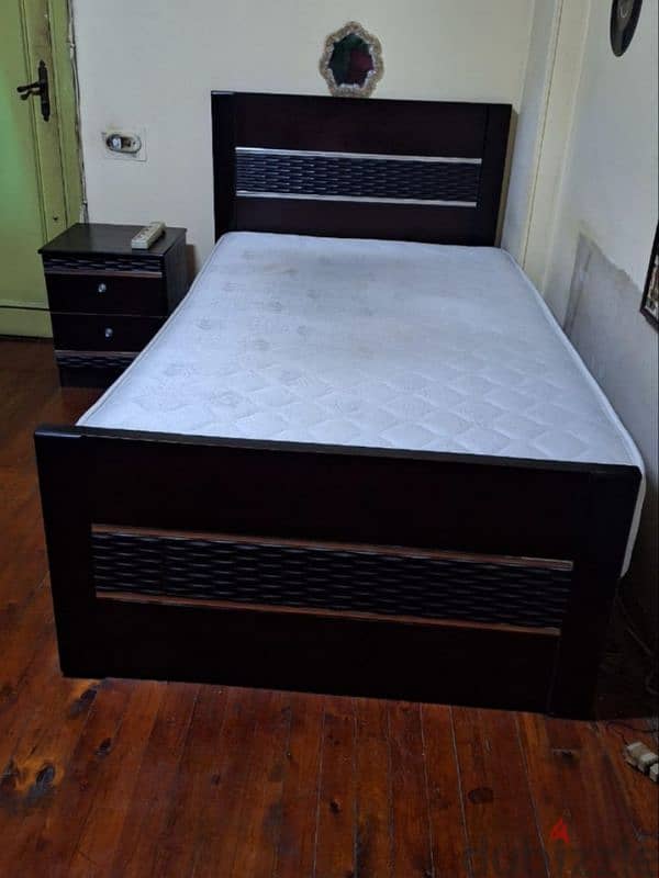 Bedroom ( wooden bed + bedside table + closet+ mattress) 2