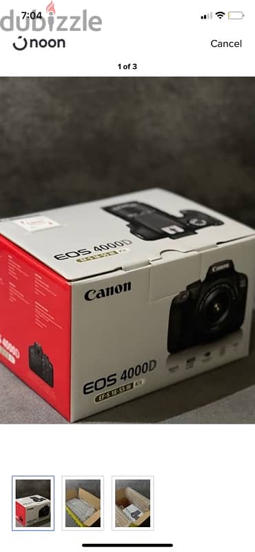 canon 4000D new معاها الكرتونه وكل حاجتها 1