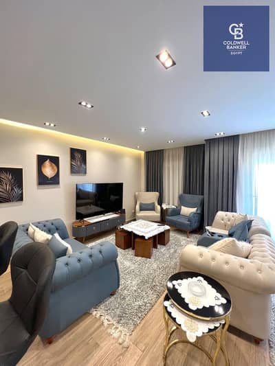 Apartment  Very prime location double view pool + landscape  fully furnished with ACs for sale in Stone residence new cairo