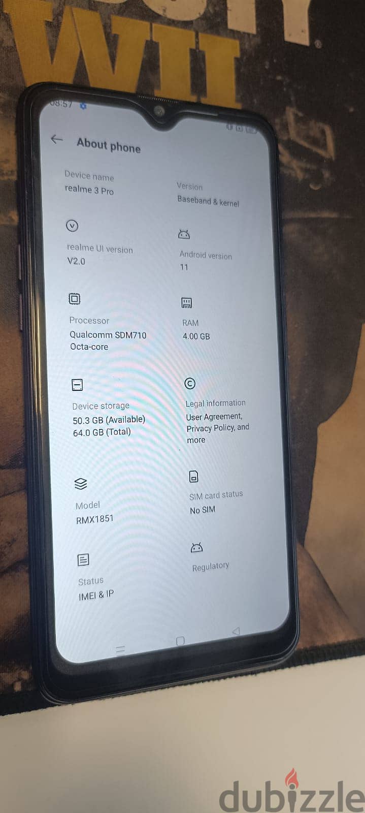 Realme 3 Pro - 4  RAM + Storge 64 G مغير شاشة - للبيع ف مدينة السلام 3