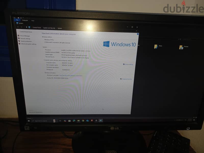 جهاز كمبيوتر hp و شاشة LG 2