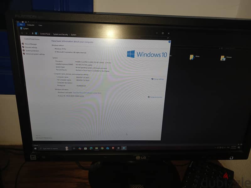 جهاز كمبيوتر hp و شاشة LG 3