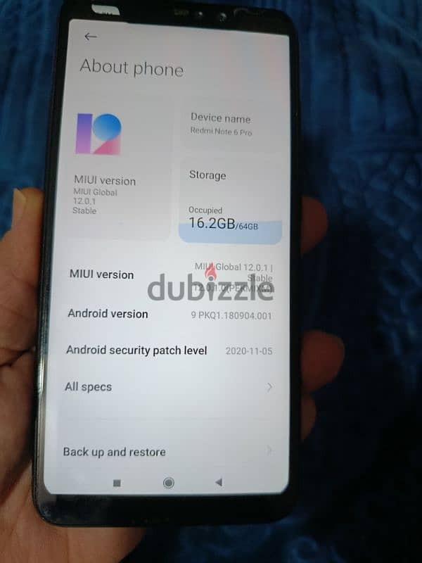 mobile redmi not6 pro 6