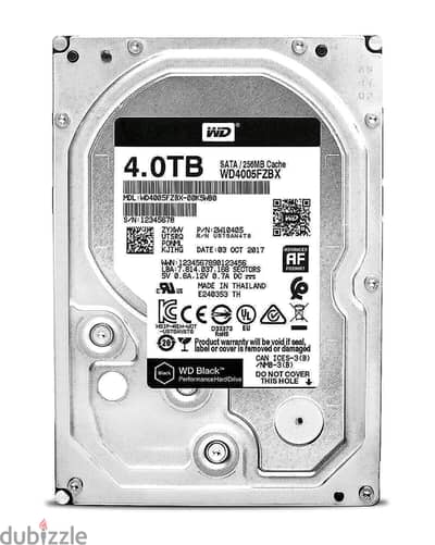 Western Digital (WD) Black WD4004FZWX 4TB 128MB Cache SATA 6.0Gb/s HDD