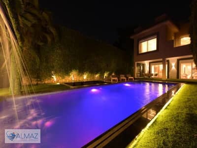 Furnished twin house with a swimming pool for rent in Al Jazeera Compound in South Investors in the Fifth Settlement 450 square meters