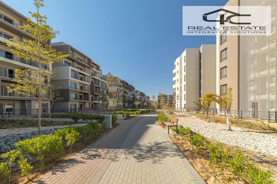 A fully finished apartment 128 m in prime location on lagoon direct with landscape view for sale in phase cleo in Palm Hills New Cairo 0