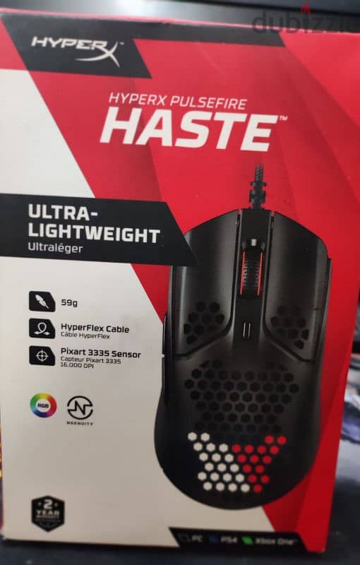 HyperX HMSH1-A-BK/G Pulsefire Haste Gaming mouse 0