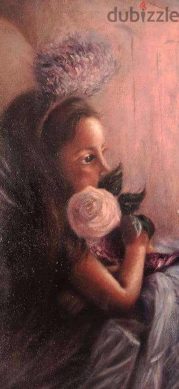 50*70 oil painting of a little girl (varnished) لوحة زيتية