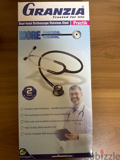 granzia dual-head stethoscope tainless steel(PRACTIK)