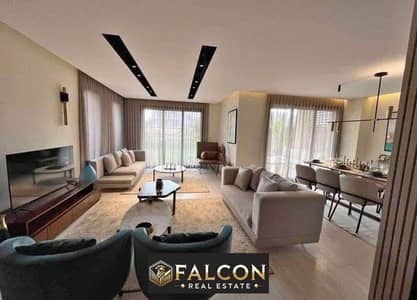 apartment for sale in  5th settlement  in New Cairo, in front of Rehab, with a landscape view, ready for viewing, with installments over 10 years