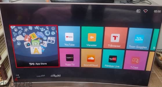 شاش tcl 55 بوصه كيرف سمارت بضمان العربي استعمال خفيف