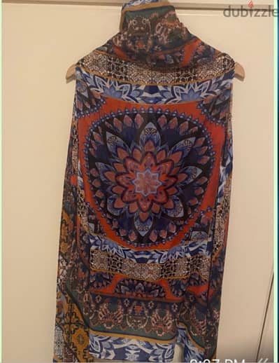 One Size multi colored short kaftan