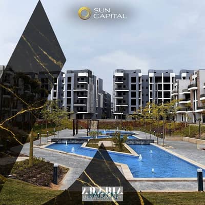 Apartment for sale near the Egyptian Museum, in Sun Capital Compound, in front of the Pyramids, two rooms, 5% down payment, and 10-year installments