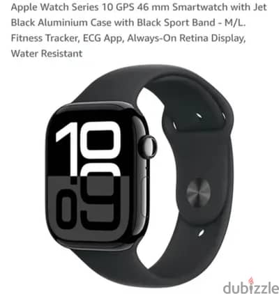 apple watch series 10 jet black 46 mm