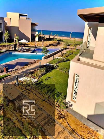 Chalet for sale in Ain Sokhna next to Porto Sokhna in a fully serviced village with a direct sea view and fully finished