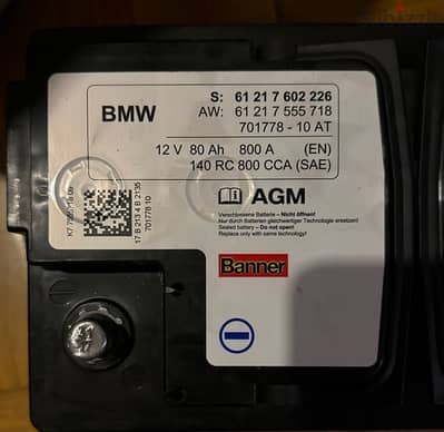 F30 2019 AGM battery, good condition لاعلى سعر