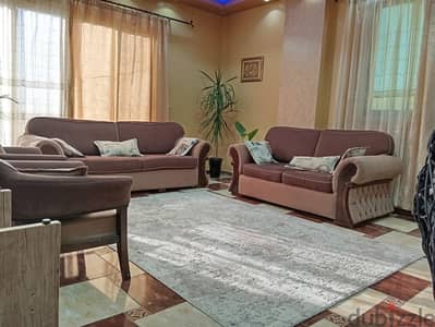 طقم أنتريه بني و باج - Brown and Beige Living Room Set