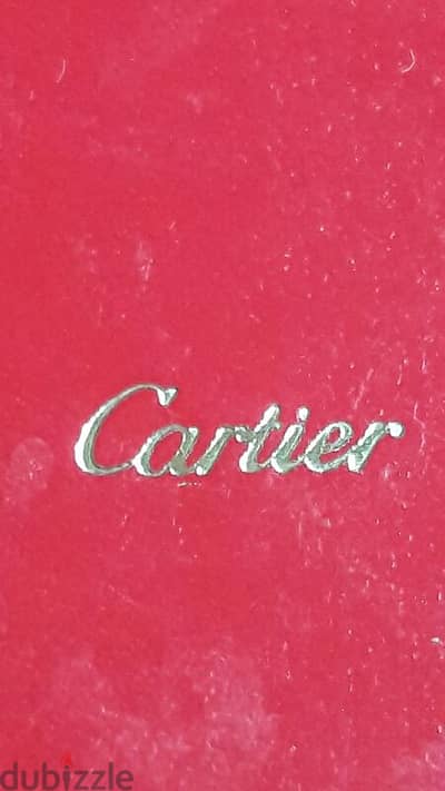 cartier original vantage Red Leather Card Receipt Gift  Holder