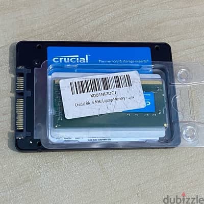 SSD Crucial 1TB + 8GB ddr4 ram laptop