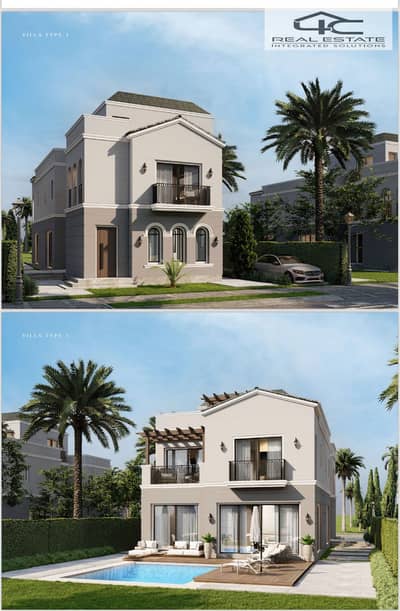 Ready to move villa standalone 5 bedroom semi finished for sale with lowest down payment and instalment in compound Hyde park new cairo