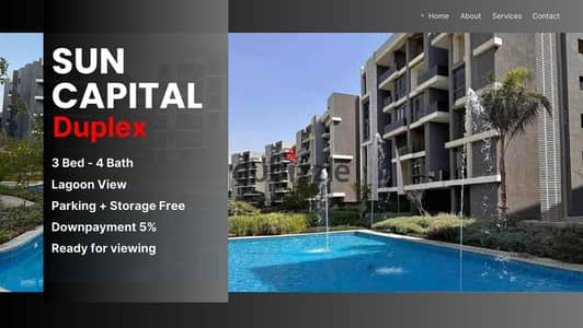 Ramadan is the month of offers. Duplexes with a 40% discount on lagoons in Sun Capital. | Sun Capital - Sun Capital - Badia - Ashgar District - Northe