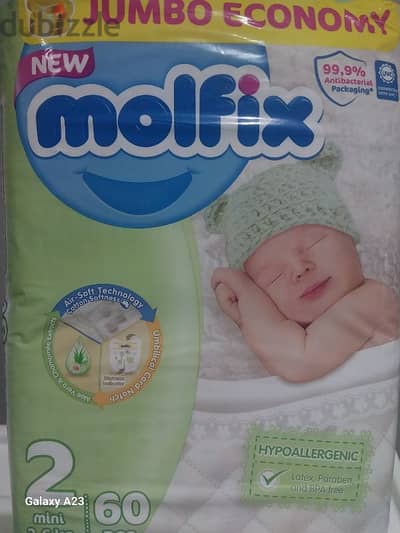 Molfix size 2 - 60 diapers مولفيكس مقاس ٢