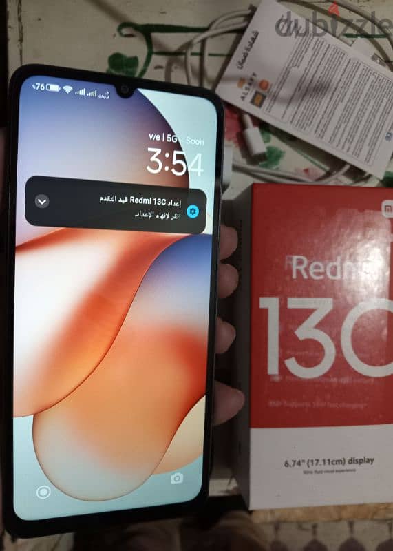 redmi 13c زيرو بالعلبة والضمان والشاحن الأصلي 1