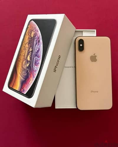 apple iphone xs gold with box excellent condition