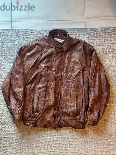 Vintage brown leather jacket