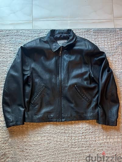 Black leather jacket