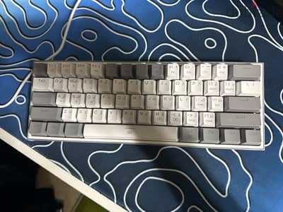 red dragon k617 fizz rgb white grey mechanical tournament keyboard 60%