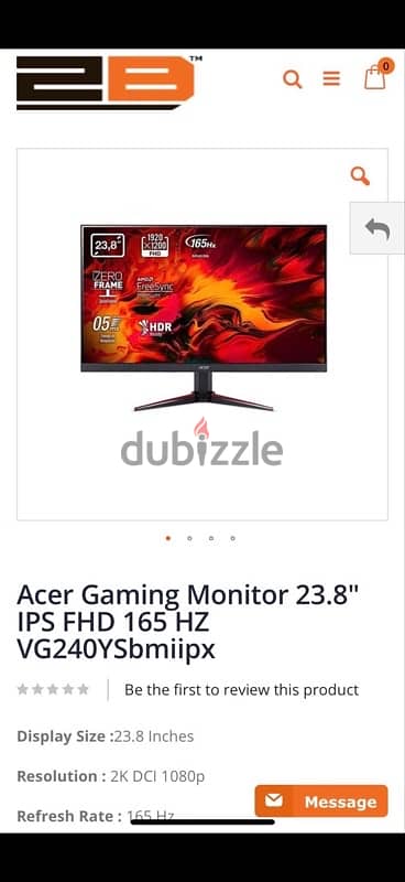 Acer Aspire 23.8 Inch IPS Gaming Monitor