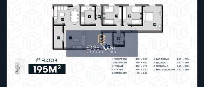 Apartment for sale in Fifth Settlement 195m Bait Al Watan with 10% down payment and 60 months installments at the best price per meter available Tany