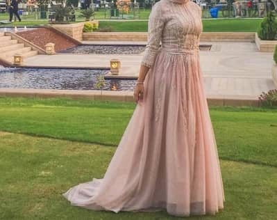 Evening maxi dress-Pink