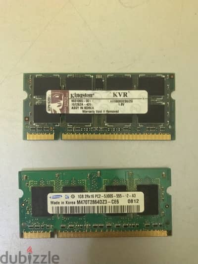 رام لاب توب DDR2