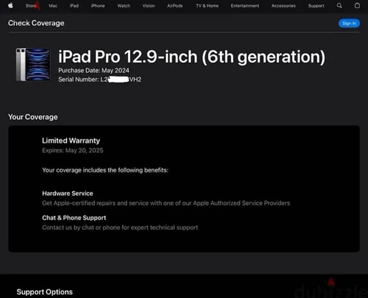 iPad Pro 6th 12.9 WiFi 256GB M2 تابلت ابل ايباد برو اي باد 3