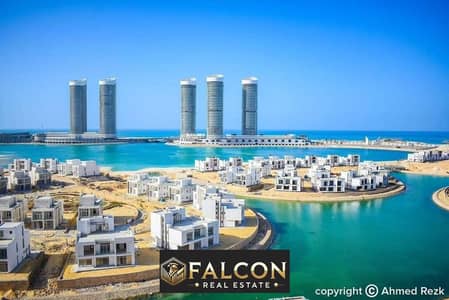 Villa for sale 340m beachfront - view on sea & towers- ready for inspection - Mazarine North Coast in front of New Alamein Towers minutes from Marassi