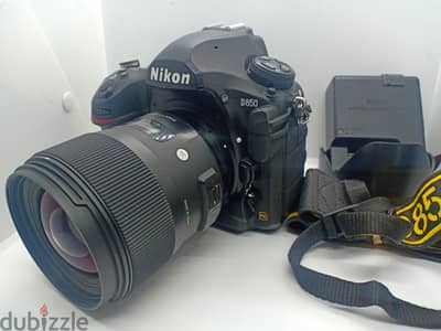 nikon d850 شتر78 ك + 35 م سيجما ارت بكراتين وحالة ممتازة