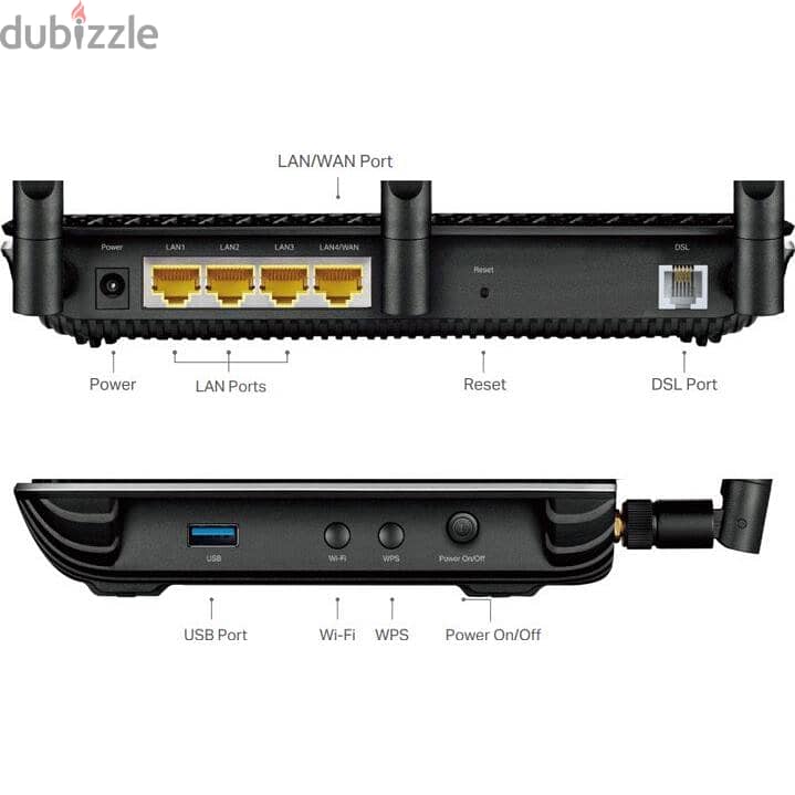 للبيع  راوتر مودم Router TP-Link Archer VR600 AC2100 2