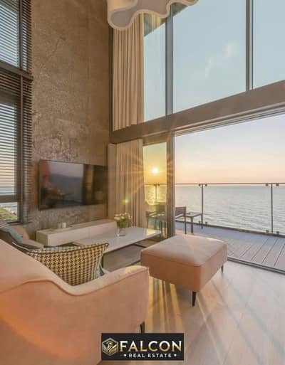 At the lowest price per square meter, a luxurious apartment, ready for immediate delivery, fully finished and equipped with air conditioning, in the n