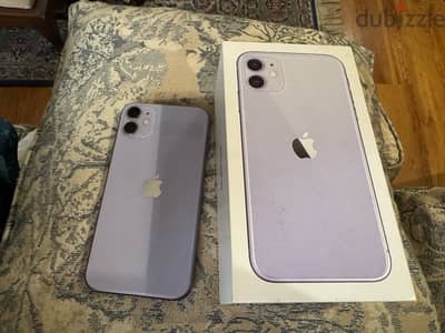 Iphone 11 (128 gb) lilac color + with box