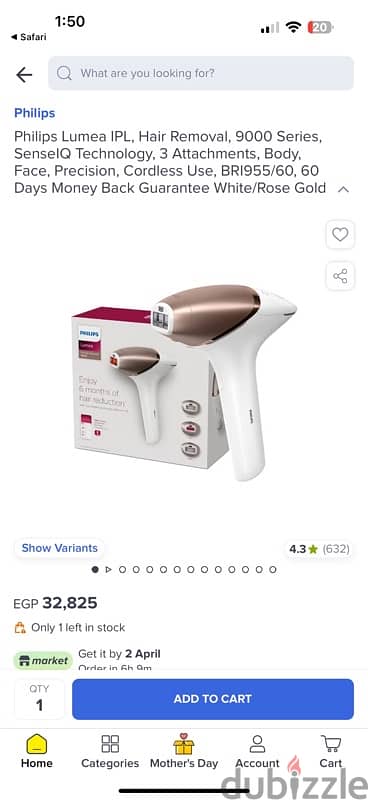 philips lumea IPL hair removal 9000 series BRI955