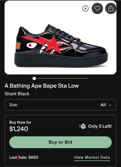 Bathing Ape Bape Sta Low