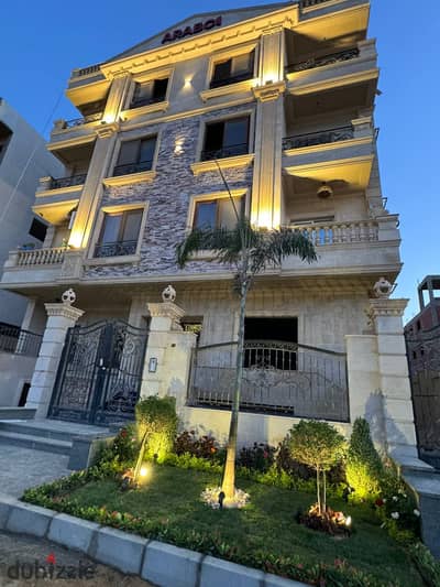 In the New Cairo compound an ultra-deluxe finished apartment is for sale near the American University and in front of the Platinum New Cairo Club