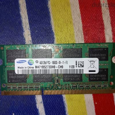 laptop ram ddr3 4GB Samsung (مسموح الفِصال، اعرض سعرك و نتفق)