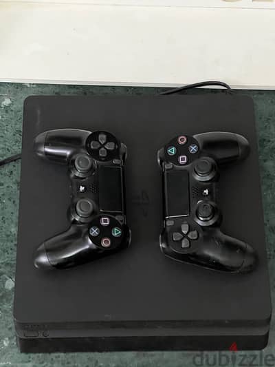 PS4 Slim Console + 2 Controllers