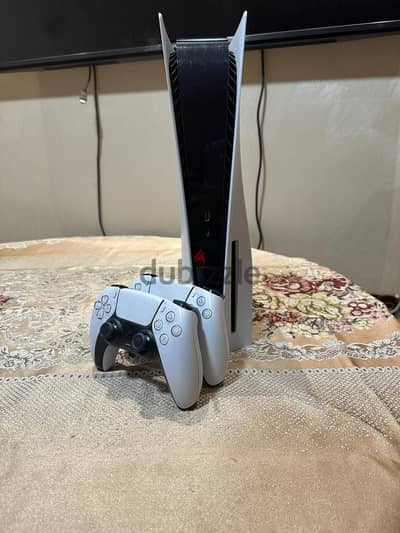 playstation 5 with 2 controllers