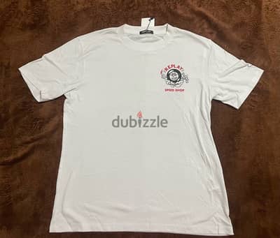 white replay shirt with back design medium size