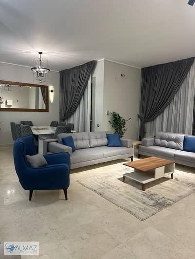 First-floor furnished apartment for rent in Palm Hills Compound in the Fifth Settlement Next to the American University and El Zohour Club