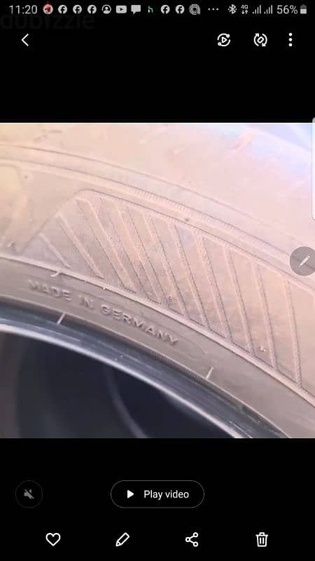 ٤ فرد كاوتش مقاس(R17) 55/215 نوع GOODYEAR ألماني إستعمال سنه ٢٥ ألف km 2